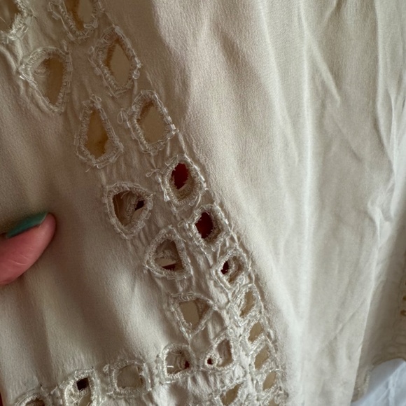 Joie Reena Silk Beaded Cream Beige Tank Top Size S - Picture 7 of 14